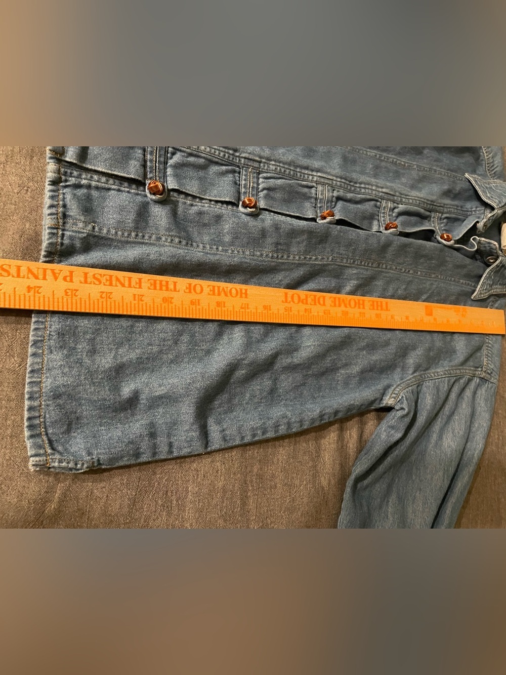 Coldwater Creek Denim Button-Front Lightweight Cotton Shirt Jacket Petite M - Picture 7 of 9